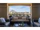 Inviting balcony lounge area with comfortable seating and a view of the city at 7175 E Camelback Rd # 601, Scottsdale, AZ 85251