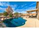 Relaxing backyard oasis with a kidney-shaped pool and patio at 7244 S Sunrise Way, Buckeye, AZ 85326