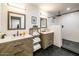 Double vanity bathroom with large walk-in shower at 1720 W Sunnyslope Ln, Phoenix, AZ 85021