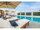 Relaxing pool area with lounge chairs and umbrellas at 1720 W Sunnyslope Ln, Phoenix, AZ 85021