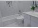 Bathroom with soaking tub, toilet and vanity at 26811 N 41St Ct, Cave Creek, AZ 85331