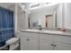 Double vanity bathroom with granite countertops at 307 E Impala Ct, Casa Grande, AZ 85122