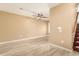 Living room with hardwood floors and a ceiling fan at 4095 E Jasper Dr, Gilbert, AZ 85296