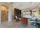 Bright living room with white sofas and large windows at 9353 N 113Th Way, Scottsdale, AZ 85259