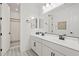 Clean bathroom with double vanity and shower at 9540 E Spiral Ave, Mesa, AZ 85212