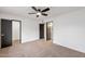 Spacious bedroom with ample closet space and neutral carpeting at 1015 W Minton Dr, Tempe, AZ 85282