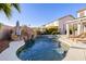 Resort-style pool with waterfall and fountain features at 10617 W Adela Dr, Peoria, AZ 85383