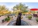 Serene backyard with a central water feature and plants at 1075 W Desert Aster Rd, San Tan Valley, AZ 85143