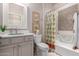 Bathroom with shower/tub combo and mosaic tile at 1075 W Desert Aster Rd, San Tan Valley, AZ 85143