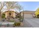 Single-story home with a two-car garage and nicely landscaped yard at 1075 W Desert Aster Rd, San Tan Valley, AZ 85143