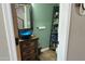 Small bathroom with rustic vanity and shelving at 13227 N Mimosa Dr # 117, Fountain Hills, AZ 85268