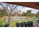 Balcony view of a community pool and lush green space at 148 E Coronado Rd # 45, Phoenix, AZ 85004