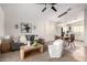 Open concept dining area with kitchen view and pendant lights at 1710 E Palo Verde St, Gilbert, AZ 85296