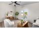 Living room with French doors opening to the backyard at 1710 E Palo Verde St, Gilbert, AZ 85296