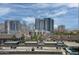 Aerial view showcasing city skyline and building rooftop at 200 W Portland St # 817, Phoenix, AZ 85003