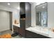 Modern bathroom with double vanity and large walk-in shower at 200 W Portland St # 817, Phoenix, AZ 85003