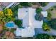 Bird's eye view showcasing home's roofline, pool, and landscaping at 2124 E Virginia St, Mesa, AZ 85213