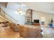 Living room with fireplace and high ceilings at 2124 E Virginia St, Mesa, AZ 85213