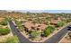 Luxury estate home aerial view, showcasing its unique architecture and landscaping at 3257 N Piedra Cir, Mesa, AZ 85207