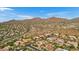 Aerial view of luxury home community, showcasing upscale homes and desert landscape at 3257 N Piedra Cir, Mesa, AZ 85207