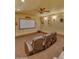 Home theater with large screen and seating for movie nights at 3257 N Piedra Cir, Mesa, AZ 85207