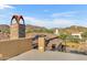 Luxury home rooftop terrace with mountain views and wrought iron railing at 3257 N Piedra Cir, Mesa, AZ 85207