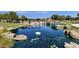 Picturesque pond featuring a calming waterfall feature at 3829 E Sawtooth Dr, Chandler, AZ 85249