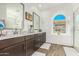 Spa-like bathroom with double vanity and large window at 4077 S Sabrina Dr # 24, Chandler, AZ 85248