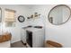 Bright laundry room with washer, dryer, and storage at 4077 S Sabrina Dr # 24, Chandler, AZ 85248