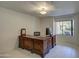 Bright office space with large desk and view of the patio at 4200 N Miller Rd # 121, Scottsdale, AZ 85251