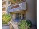 Ground level patio with seating and a view of the landscaping at 4200 N Miller Rd # 121, Scottsdale, AZ 85251