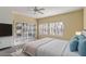 Main bedroom with plantation shutters and sliding glass doors at 4739 E Casey Ln, Cave Creek, AZ 85331