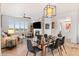 Open concept dining area with glass table and modern chairs at 4803 N Woodmere Fairway -- # 2002, Scottsdale, AZ 85251