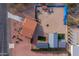 Overhead view of house and large backyard with play area at 510 E Desert Hills Estate Dr, Phoenix, AZ 85086