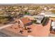 Aerial view of house, expansive backyard and play area at 510 E Desert Hills Estate Dr, Phoenix, AZ 85086