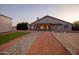 Landscaped backyard with a patio and pathway at 510 E Desert Hills Estate Dr, Phoenix, AZ 85086