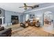 Spacious living room features a fireplace and hardwood floors at 510 E Desert Hills Estate Dr, Phoenix, AZ 85086