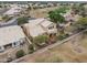 Aerial view showcasing home's backyard and location at 6210 W Foothill Dr, Glendale, AZ 85310