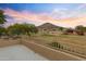 Private patio with golf course and mountain views at 6210 W Foothill Dr, Glendale, AZ 85310