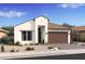 Single-story home with a brown garage door and desert landscaping at 671 E Greenback Dr, San Tan Valley, AZ 85140