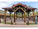 Rustic wooden gazebo in the center of the village at 7402 E Carefree Dr # 113, Carefree, AZ 85377