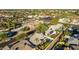 Aerial view showing home, pool, and neighborhood at 7529 E Windsor Ave, Scottsdale, AZ 85257