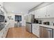 Modern kitchen with stainless steel appliances and white shaker cabinets at 7529 E Windsor Ave, Scottsdale, AZ 85257