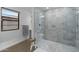 Modern bathroom with large walk-in shower and floating vanity at 840 W Earll Dr, Phoenix, AZ 85013