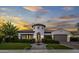 Dream home exterior at sunset with a charming front entrance at 8400 E Columbus Ave, Scottsdale, AZ 85251