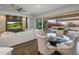 Living area with glass doors opening to the backyard oasis at 8400 E Columbus Ave, Scottsdale, AZ 85251