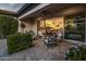 Outdoor patio with seating area and view of kitchen at 8400 E Columbus Ave, Scottsdale, AZ 85251