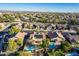 Aerial view of the house and neighborhood at 9754 E Natal Ave, Mesa, AZ 85209