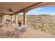 Covered patio with seating area and stunning mountain views at 15414 E Westridge Dr, Fountain Hills, AZ 85268