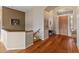 Entryway with hardwood floors and wooden staircase at 15414 E Westridge Dr, Fountain Hills, AZ 85268